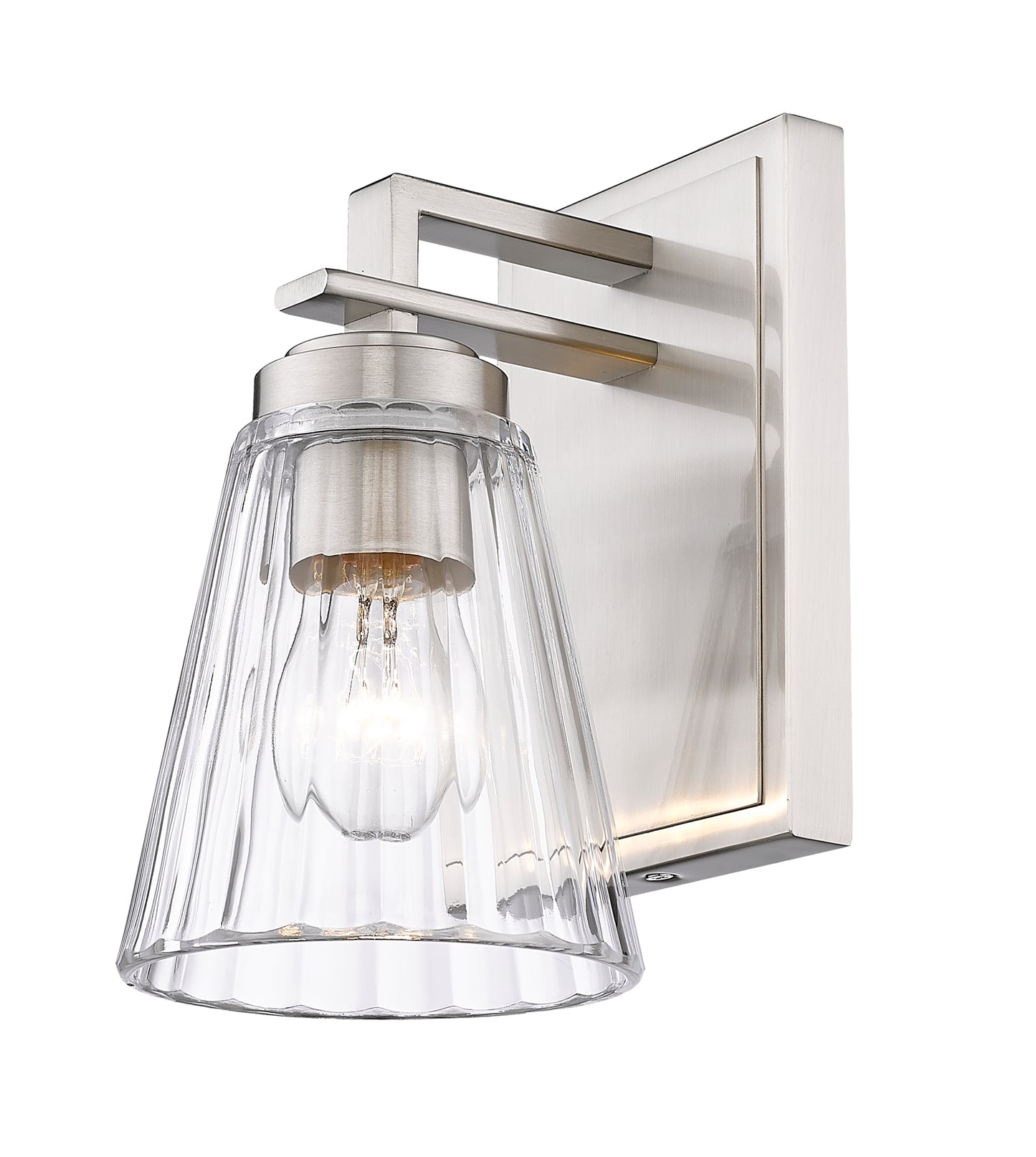 823-1S-BN - Lyna 1 Light Wall 9" Sconce - Brushed Nickel