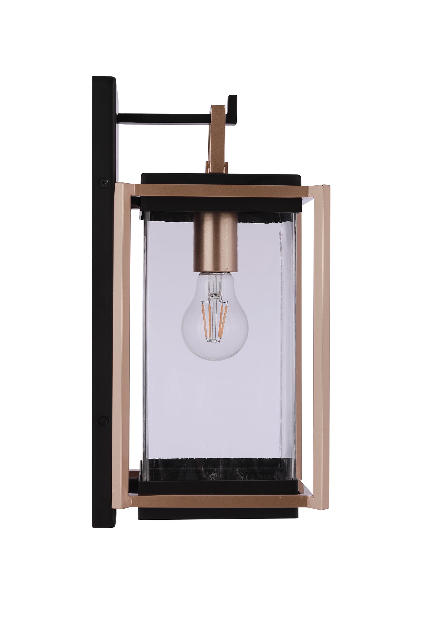 ZA6504-MNSB - Metalwork 1 Light 15" High Outdoor Wall Lantern - Midnight / Satin Brass