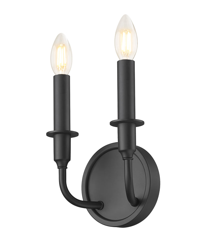 3049-2S-MB - Tova 2 Light Wall 13" Sconce - Matte Black