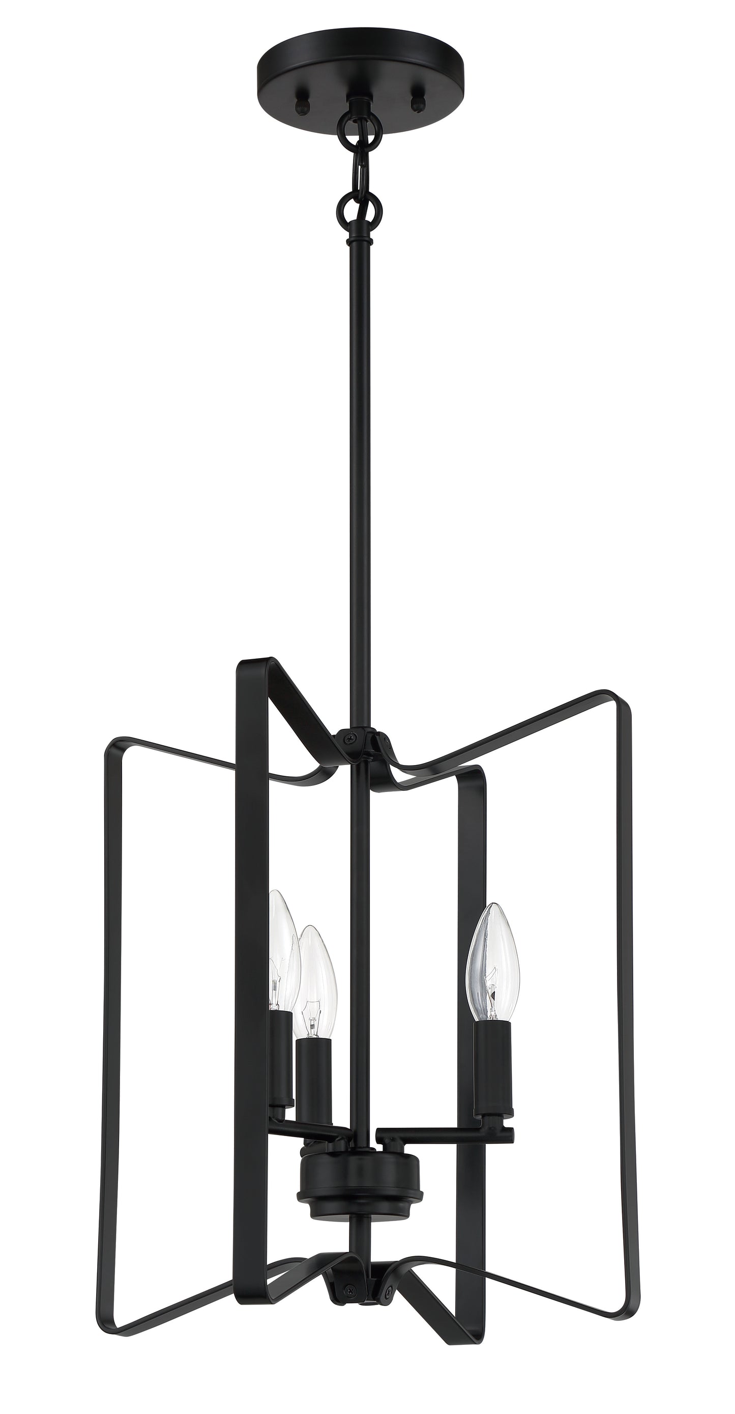 56133-FB - Shayna 3 Light 13" Wide Foyer Light - Flat Black