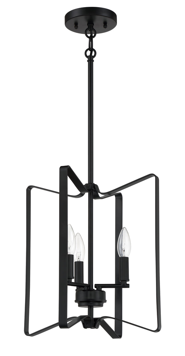 56133-FB - Shayna 3 Light 13" Wide Foyer Light - Flat Black