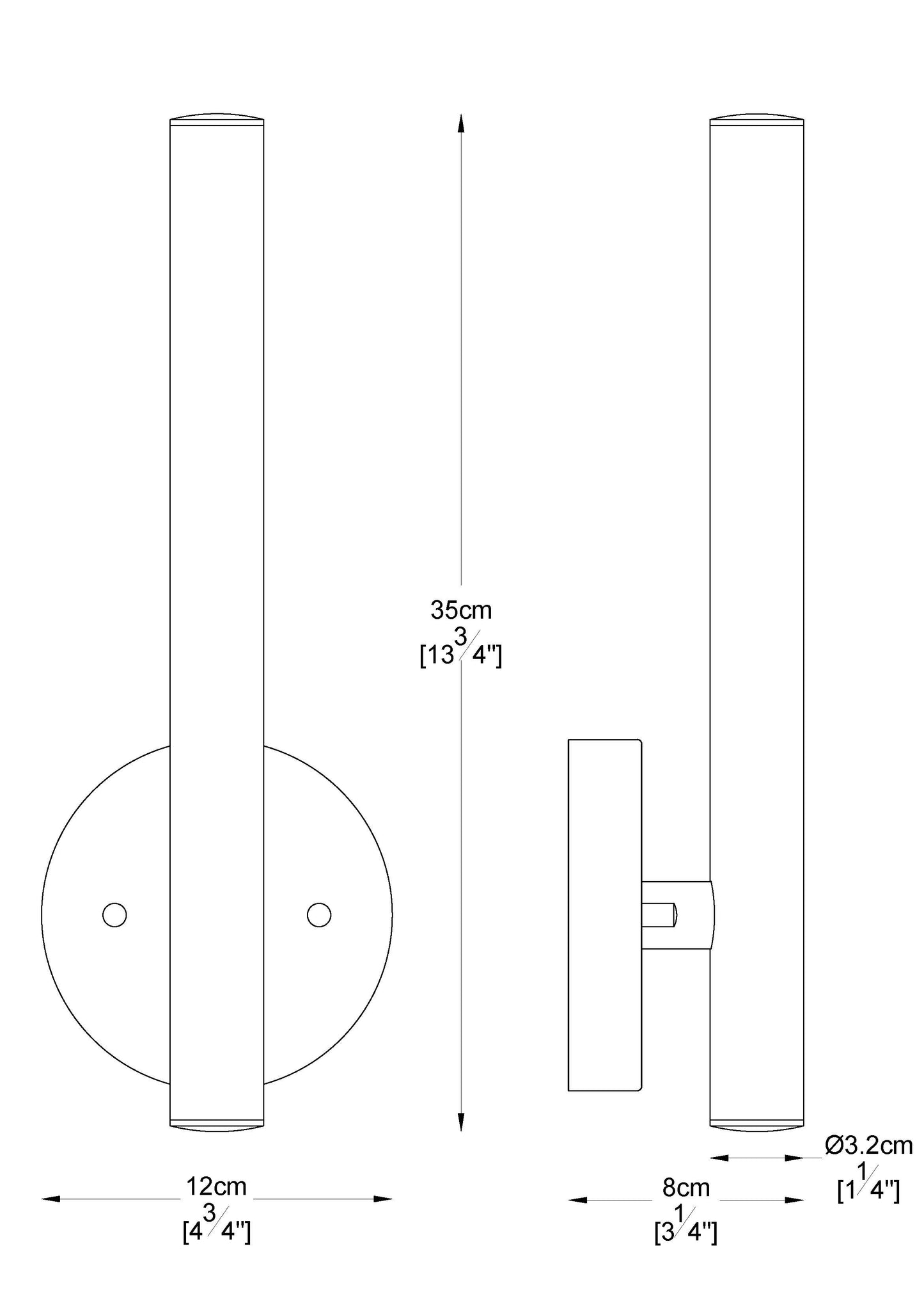 919S-MGLD-LED - Forest 2 LightWall Sconce 14" - Modern Gold