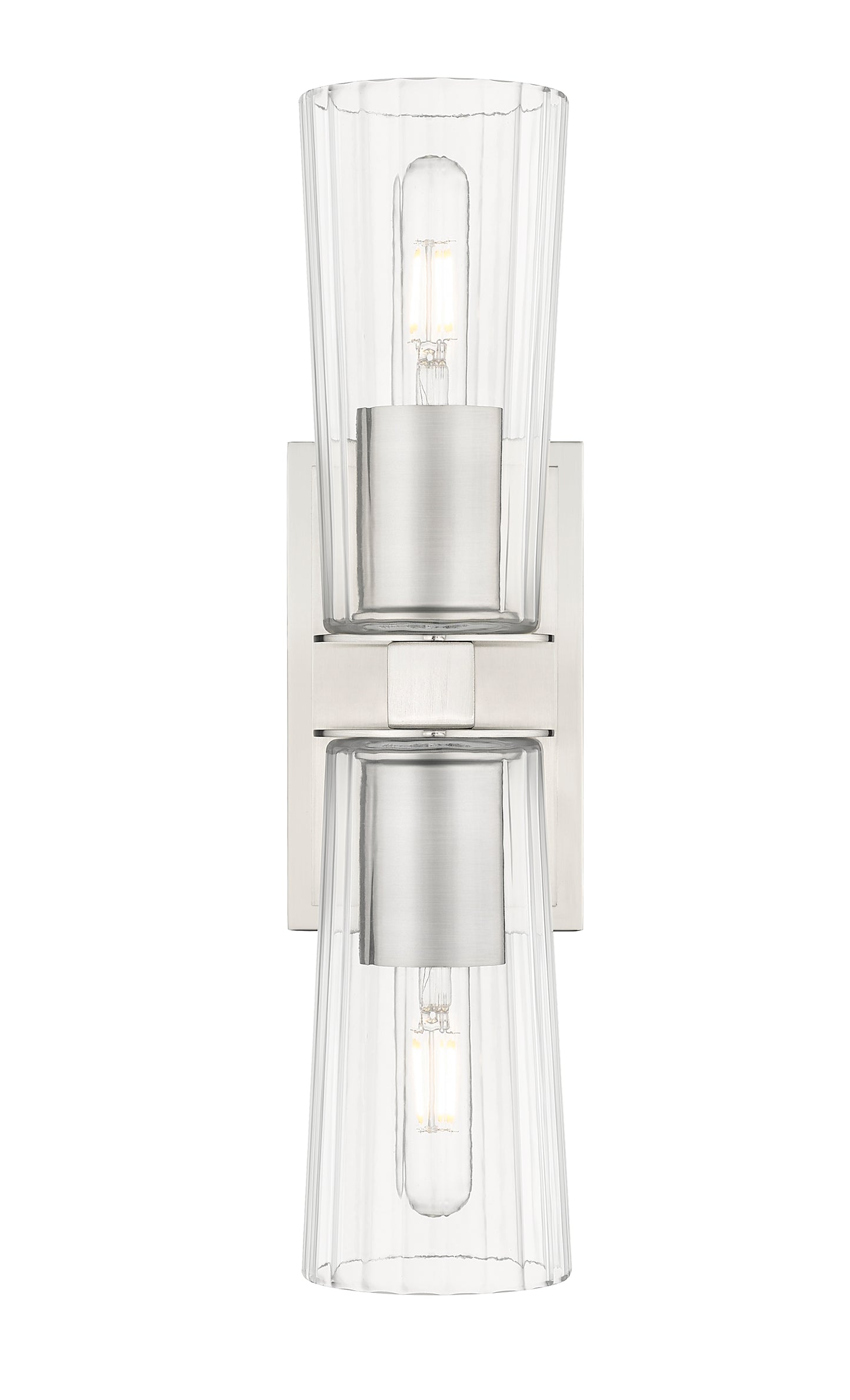 826-2S-BN - Titus 2 Light Wall 18" Sconce - Brushed Nickel