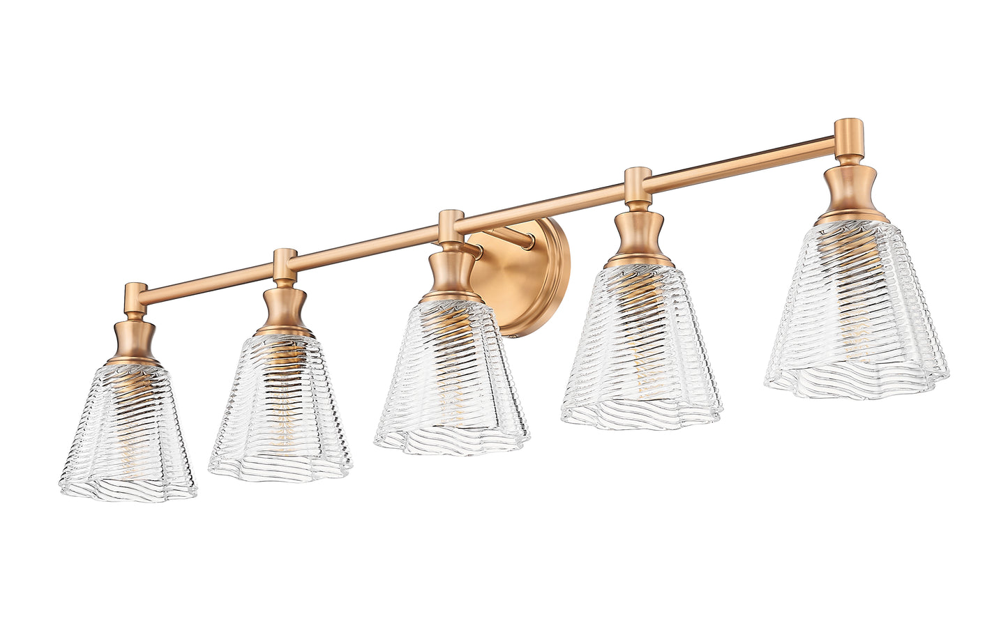 7704-5V-MGLD - Auden 5 Light 40" Vanity - Modern Gold