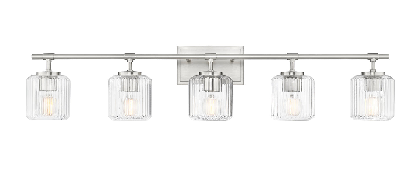 7515-5V-BN - Landon 5 Light 42" Vanity - Brushed Nickel