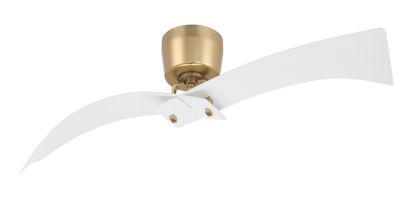 TRN52WSB2 - Tern 52" 2 Blade Ceiling Fan - White / Satin Brass