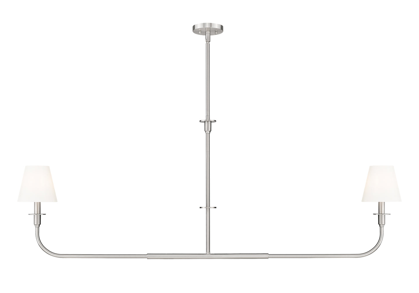 3049-60L-BN - Tova 2 Light Linear 64" Chandelier - Brushed Nickel