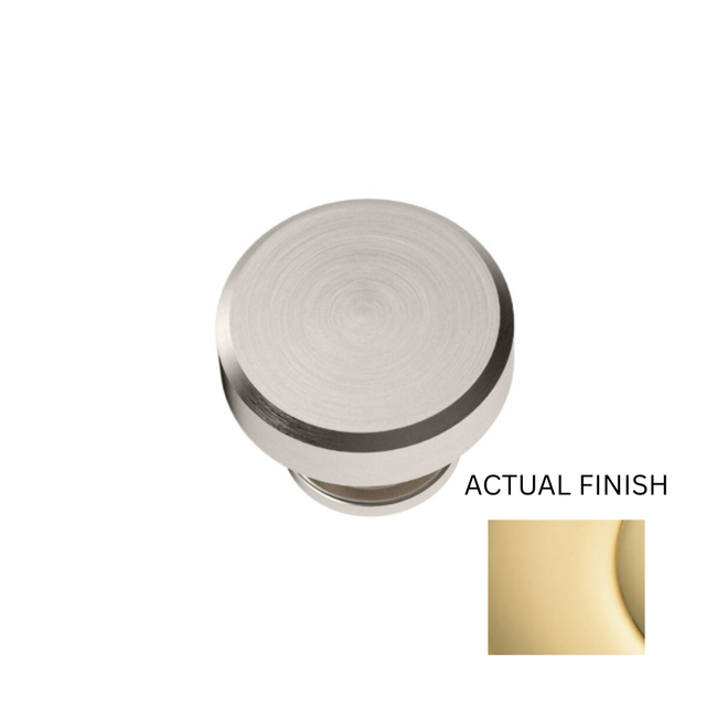 4410031 - Bevel 1-1/4" - Mushroom Cabinet Knob - Unlacquered Brass