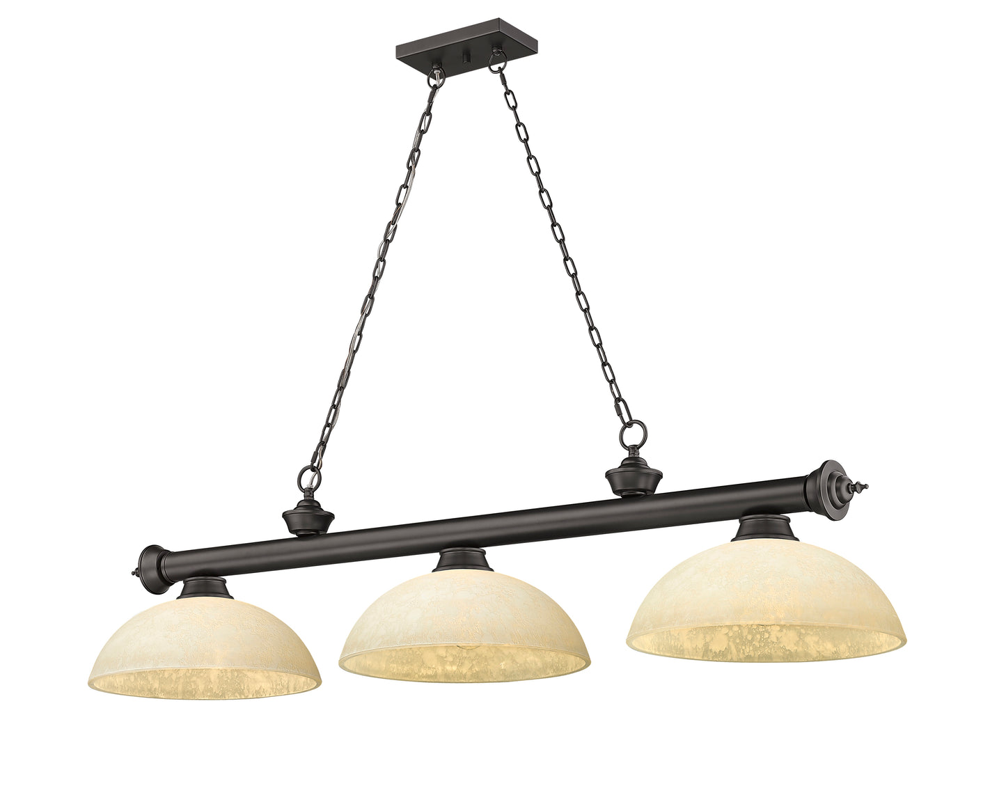 2306-3BRZ-DGM14 - Cordon 3 Light 57" Billiard - Bronze