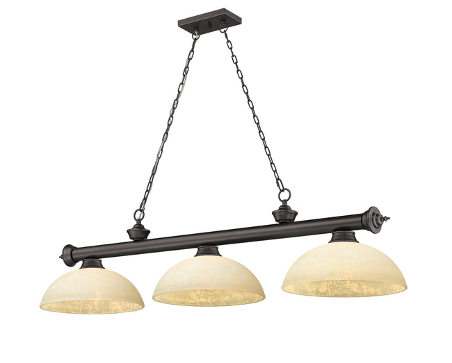 2306-3BRZ-DGM14 - Cordon 3 Light 57" Billiard - Bronze