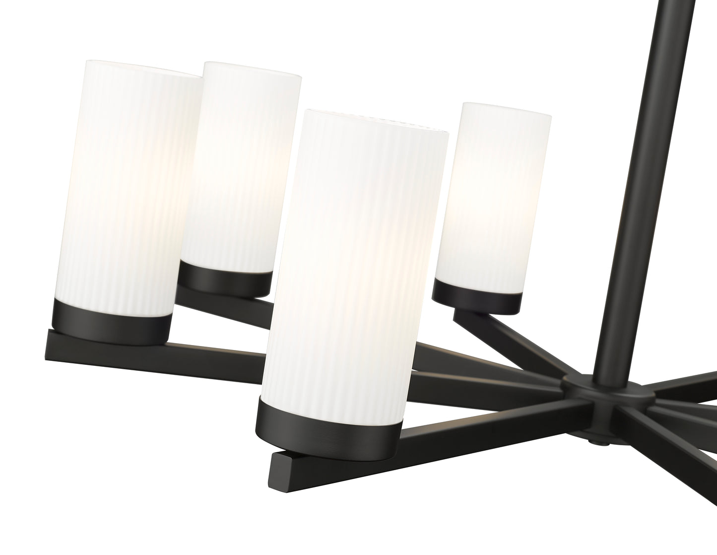 3044-8MB - Danica 8 Light 32" Chandelier - Matte Black