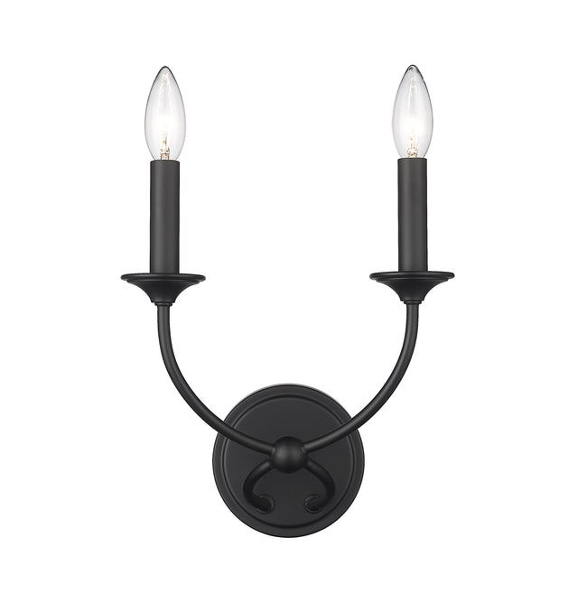 3500-2S-MB - Arabella 2 Light Wall 12" Sconce - Matte Black