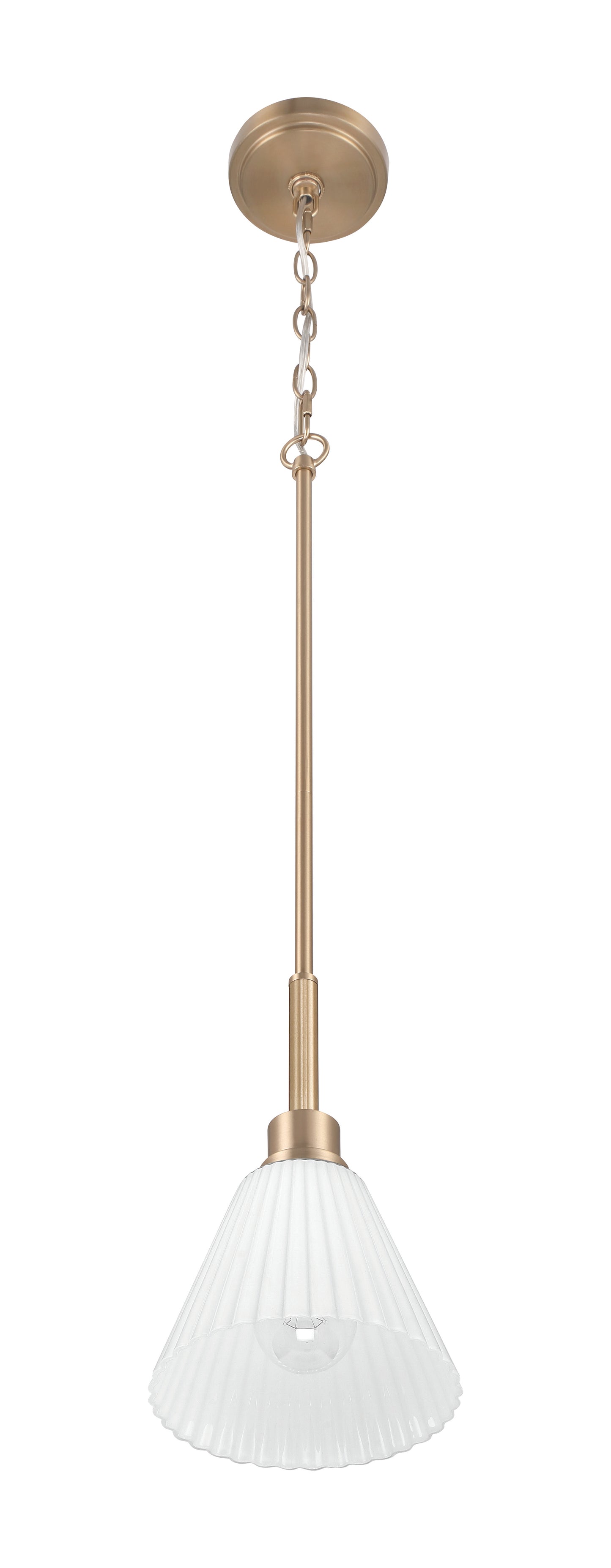 62391-CPZ - Pleated II 1 Light 7.13" Wide Mini Pendant - Premium Bronze