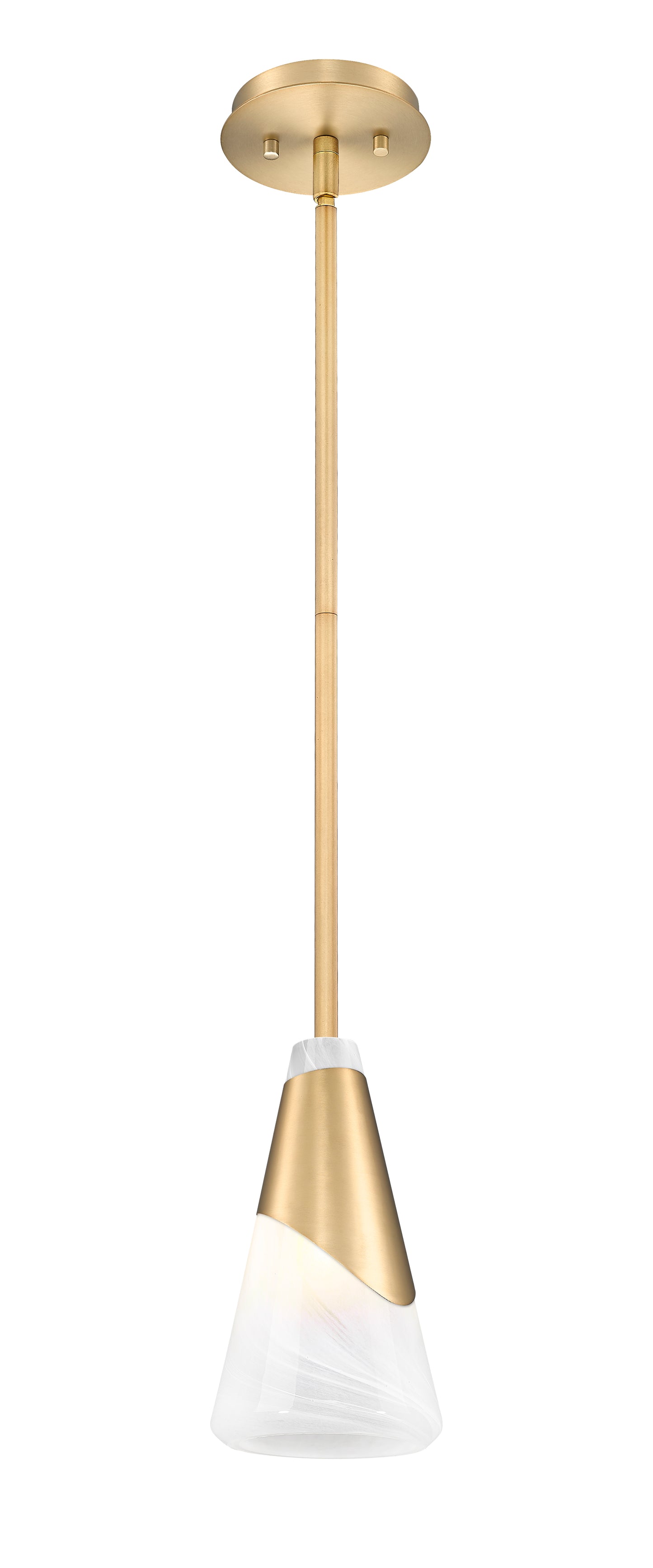 828P6-ROD-MGLD - Aimie 1 Light 6" Pendant - Modern Gold