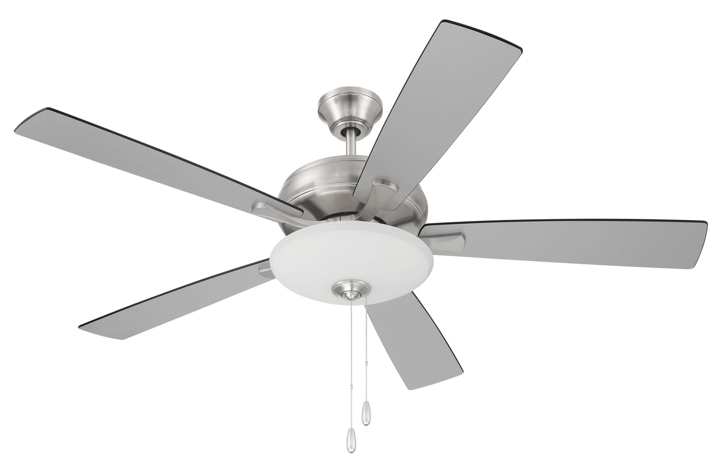 ECF111BNK5-BNGW - Eos 3 Light Bowl 52" 5 Blade Ceiling Fan with Light Kit - Brushed Nickel