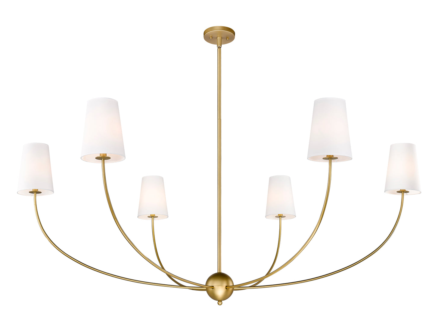 3040-62RB - Shannon 6 Light 62" Chandelier - Rubbed Brass