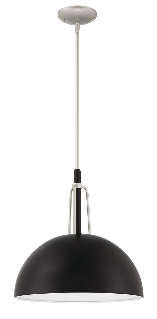 ZA4921-MNSA - Kahn 1 Light 16" Wide Outdoor Pendant - Midnight / Satin Aluminum