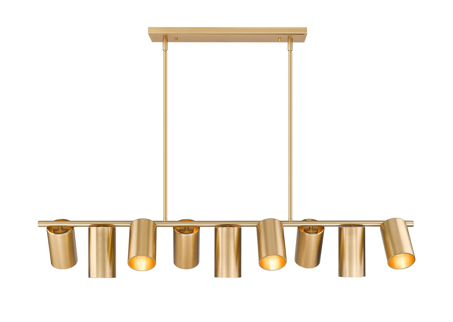 7520-9L-MGLD - Lumina 9 Light Linear 55" Chandelier - Modern Gold