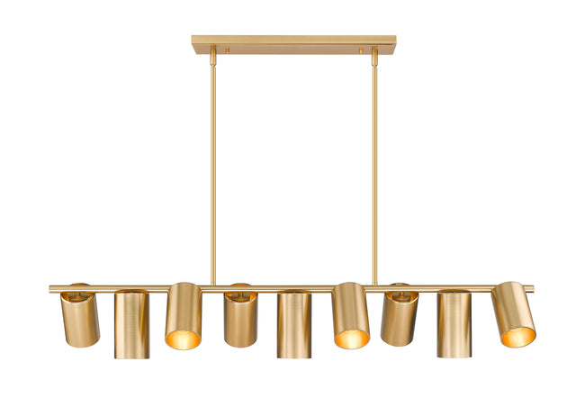 7520-9L-MGLD - Lumina 9 Light Linear 55" Chandelier - Modern Gold
