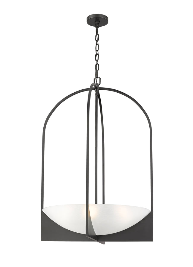 1947-38MB - Devon 6 Light 24" Chandelier - Matte Black