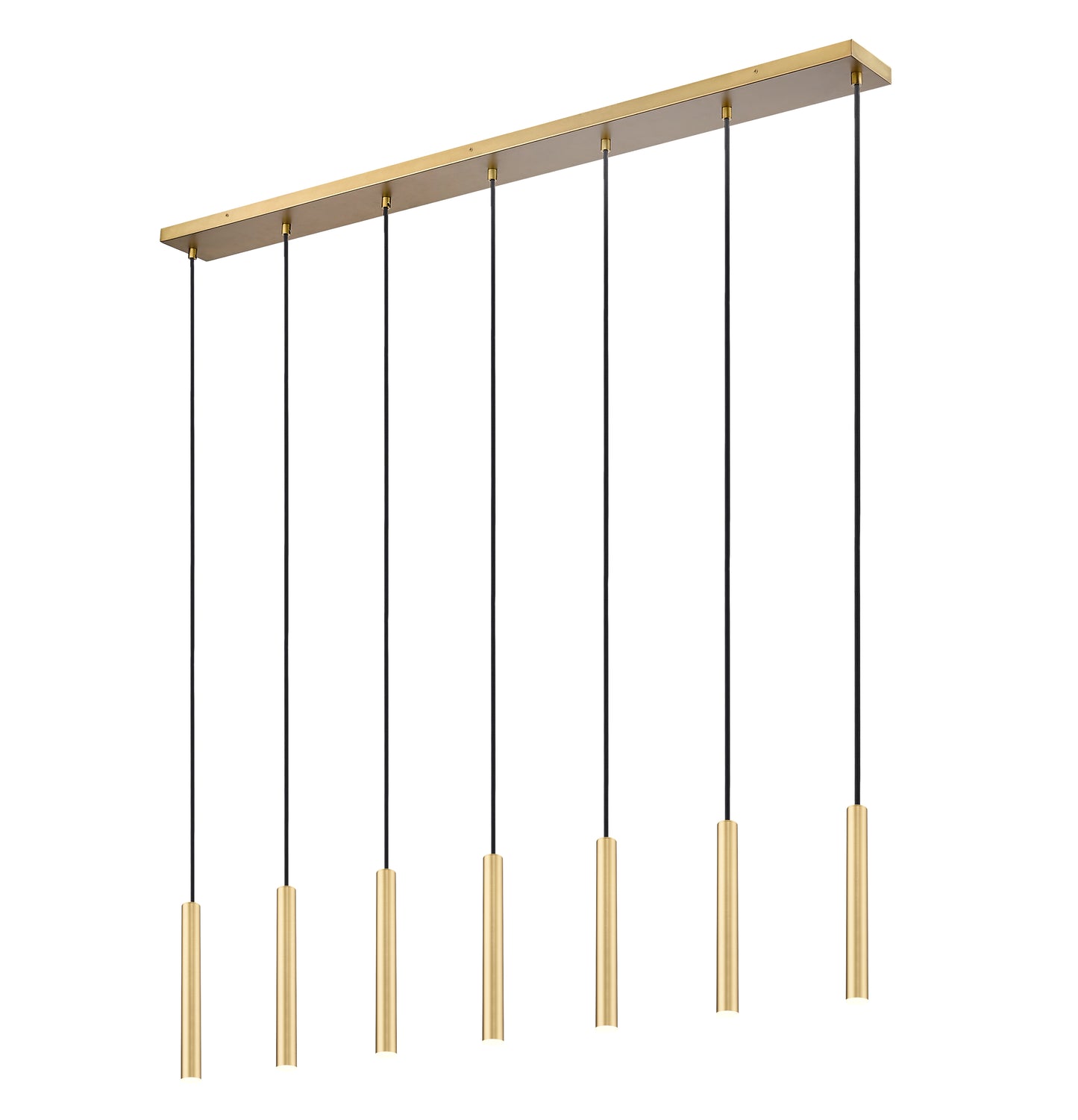 919MP12-7L-MGLD-LED - Forest 7 Light Linear 54" Chandelier - Modern Gold