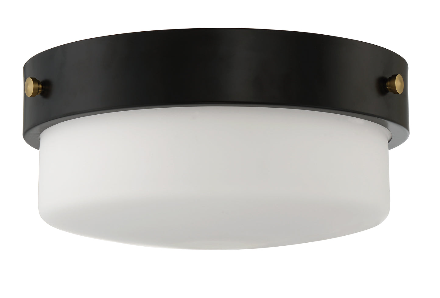 X3214-FB - Oak Street 2 Light 13" Wide Flush Mount - Flat Black