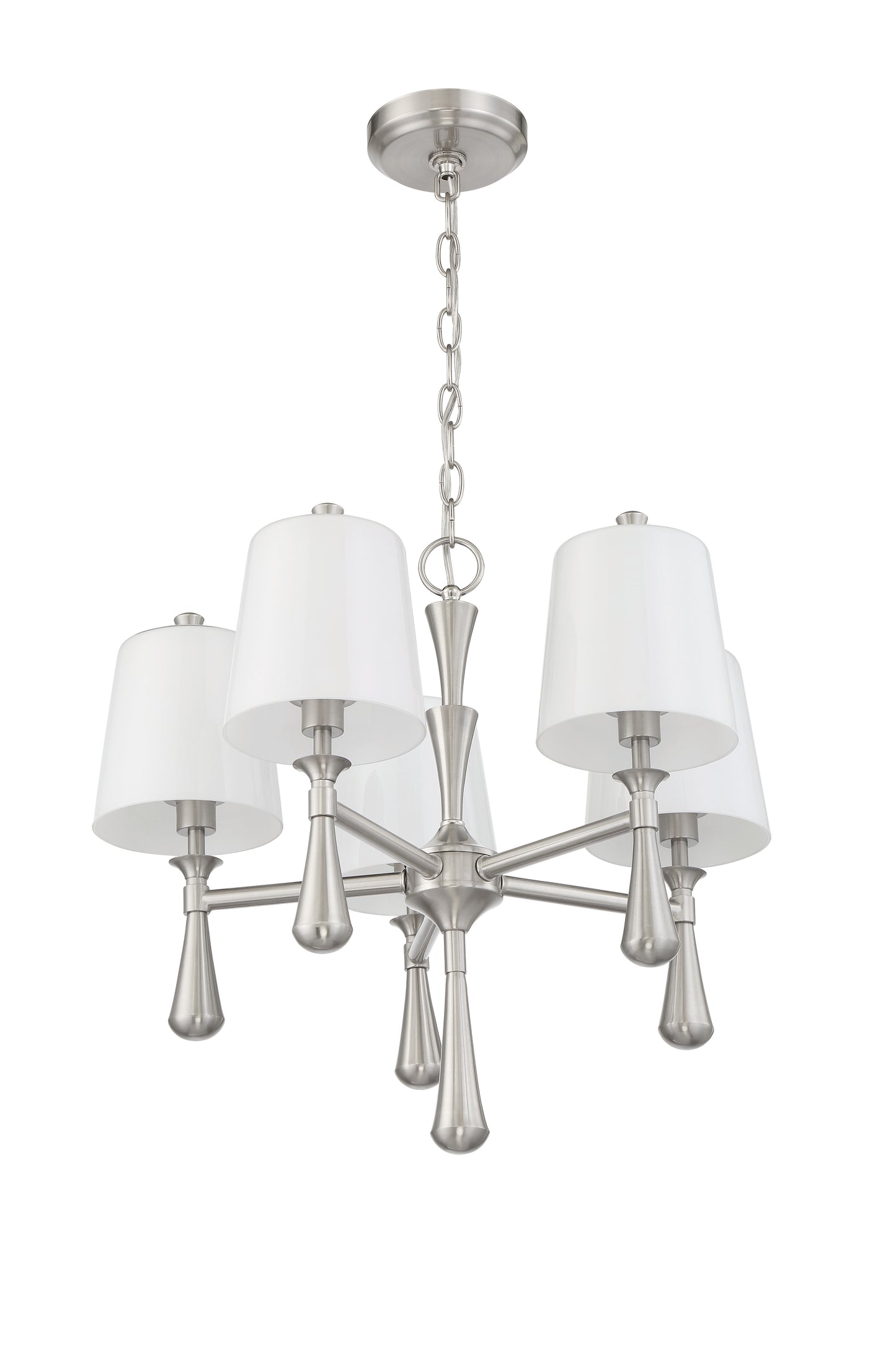 57425-BNK - Palmer 5 Light 21" Wide Chandelier - Brushed Nickel