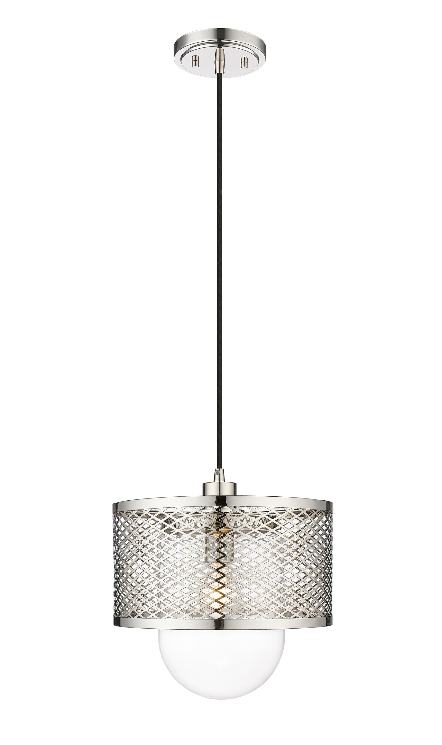 3037P11-PN - Kipton 1 Light 11" Pendant - Polished Nickel