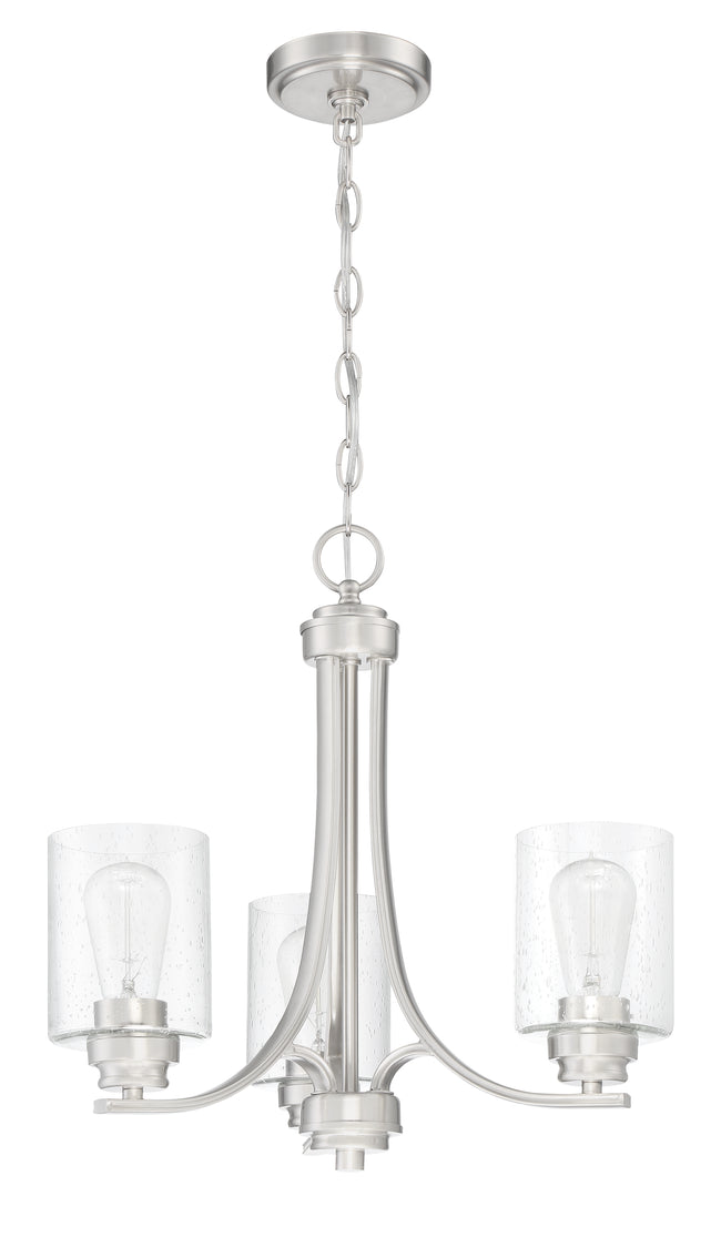 50523-BNK - Bolden 3 Light 18" Wide Chandelier - Brushed Nickel