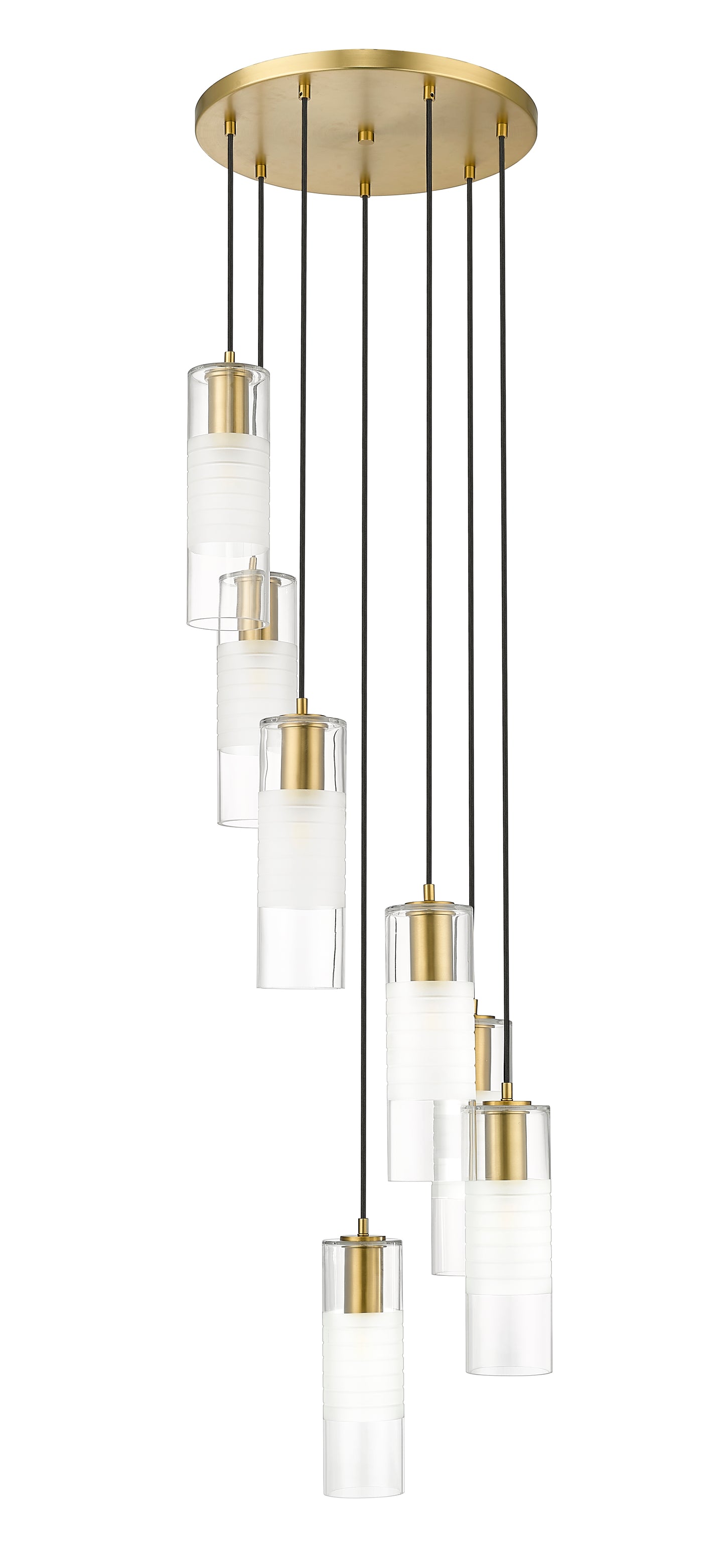 824P-7R-MGLD - Alton 7 Light 18" Chandelier - Modern Gold