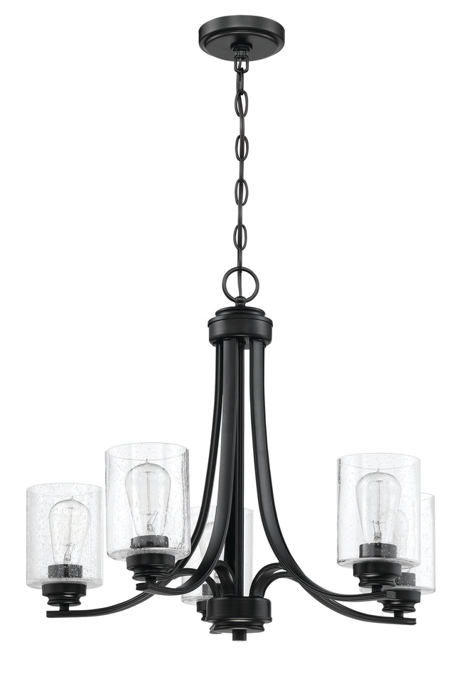 50525-FB - Bolden 5 Light 24" Wide Chandelier - Flat Black