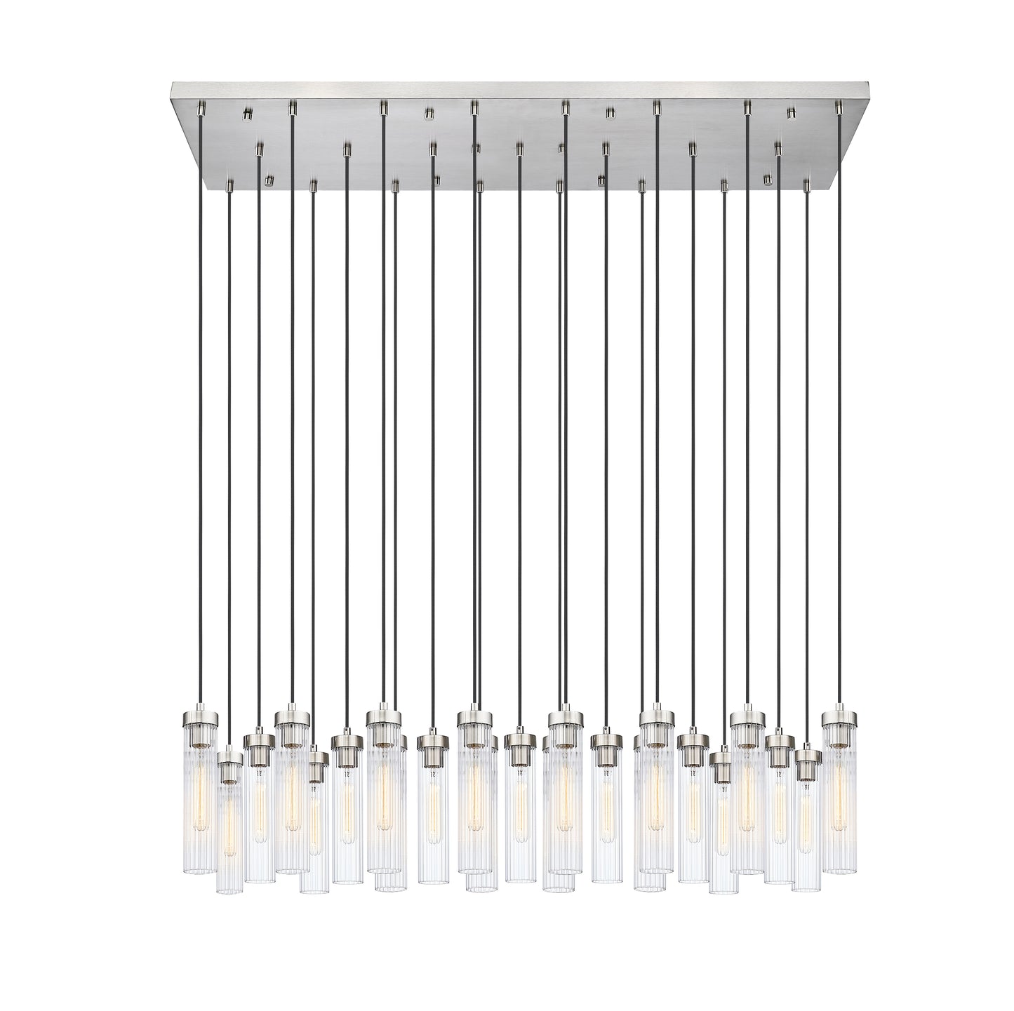 740P-23L-BN - Beau 23 Light Linear 54" Chandelier - Brushed Nickel