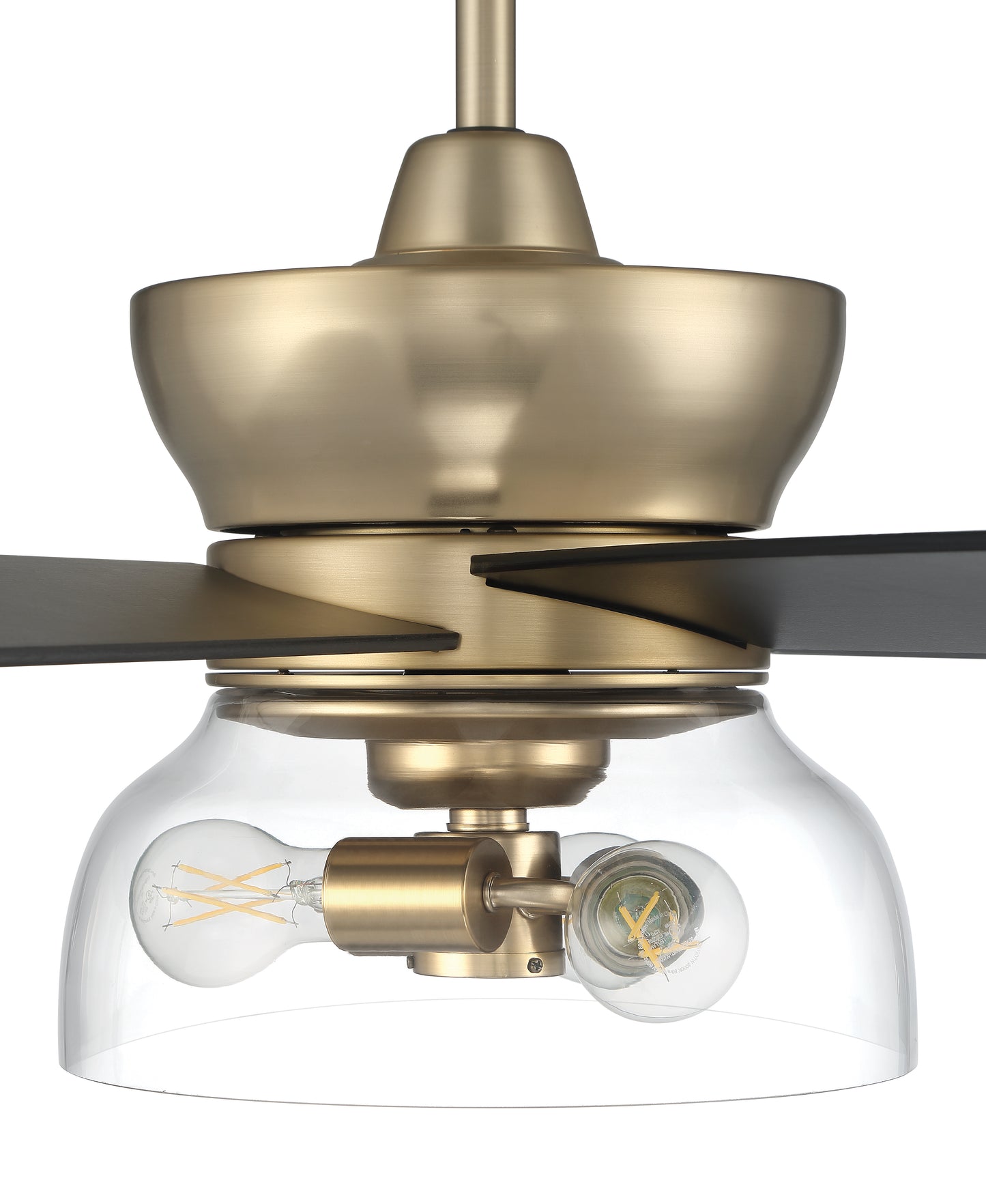 GBN52SB5 - Gibson 52" 5 Blade Ceiling Fan with Light Kit - Satin Brass