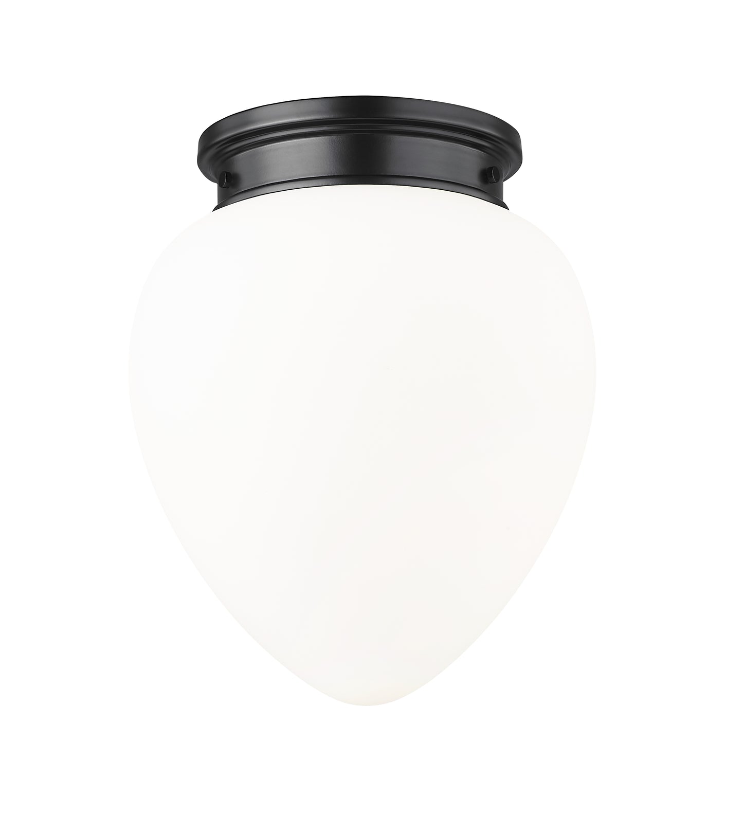 1945F12-MB - Gideon 1 Light Flush 12" Mount - Matte Black