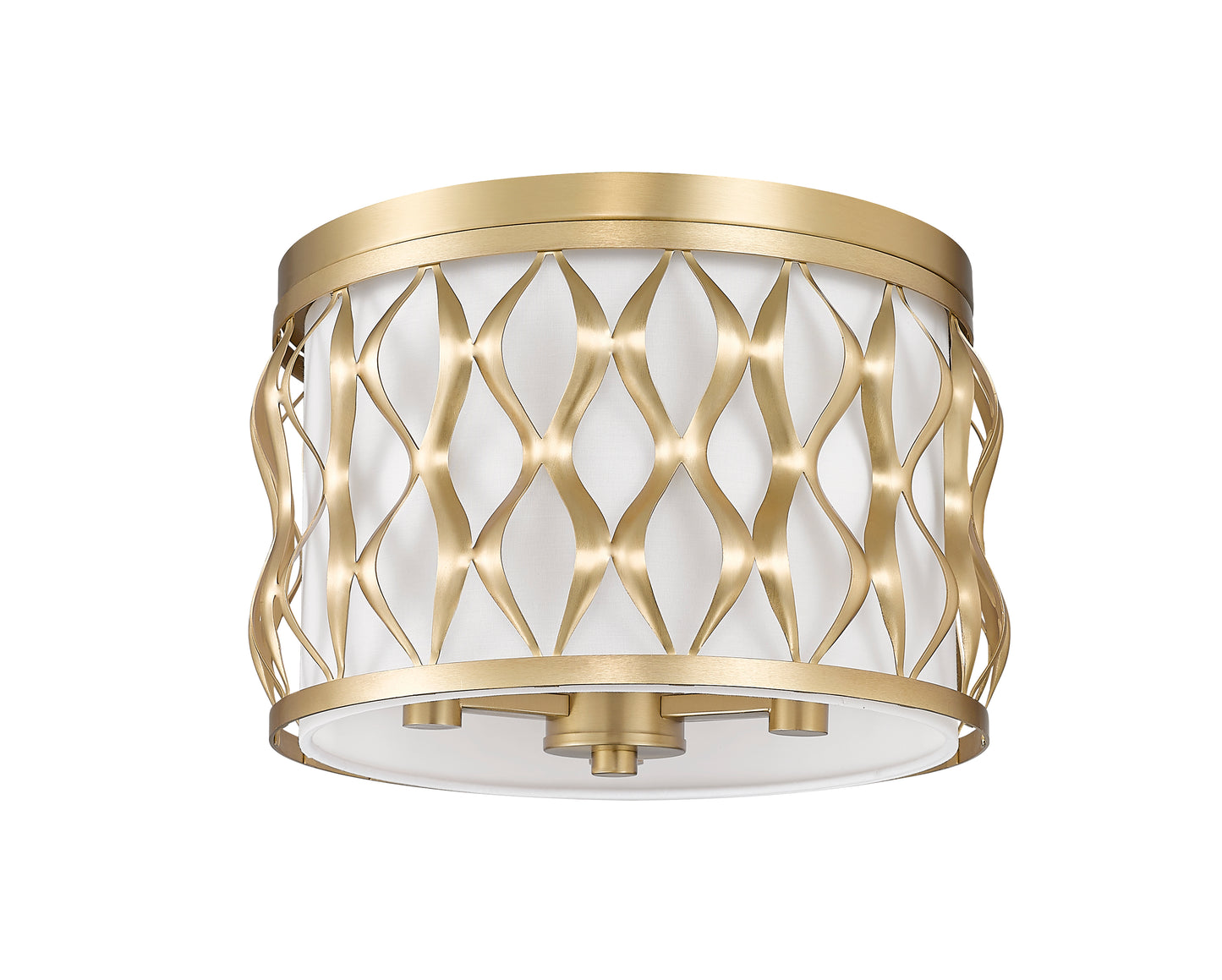 1948F12-MGLD - Harden 3 Light Flush 12" mount - Modern Gold
