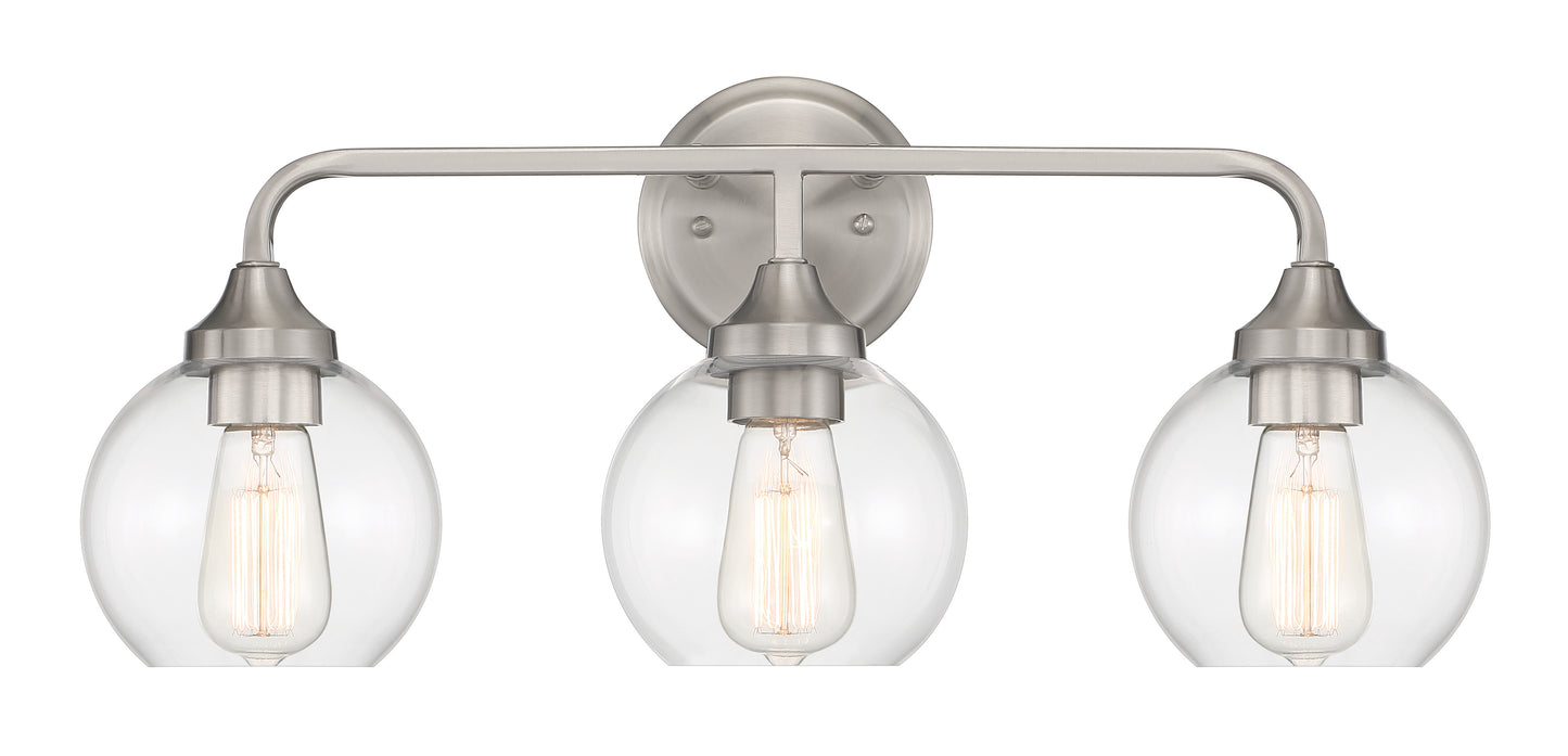 56203-BNK - Glenda 3 Light 23" Wide Vanity Light - Brushed Nickel