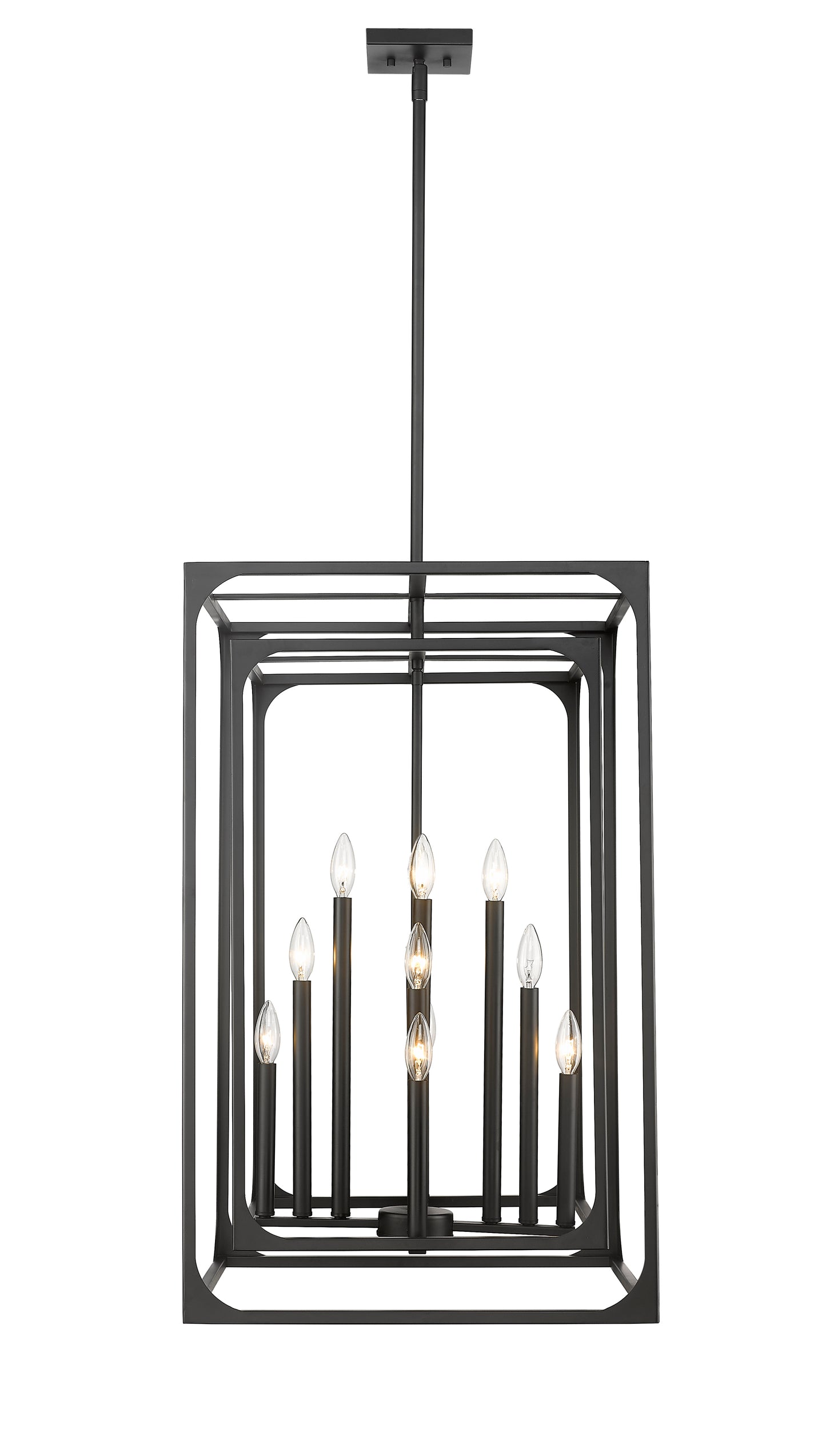 3038-12MB - Easton 12 Light 20" Chandelier - Matte Black