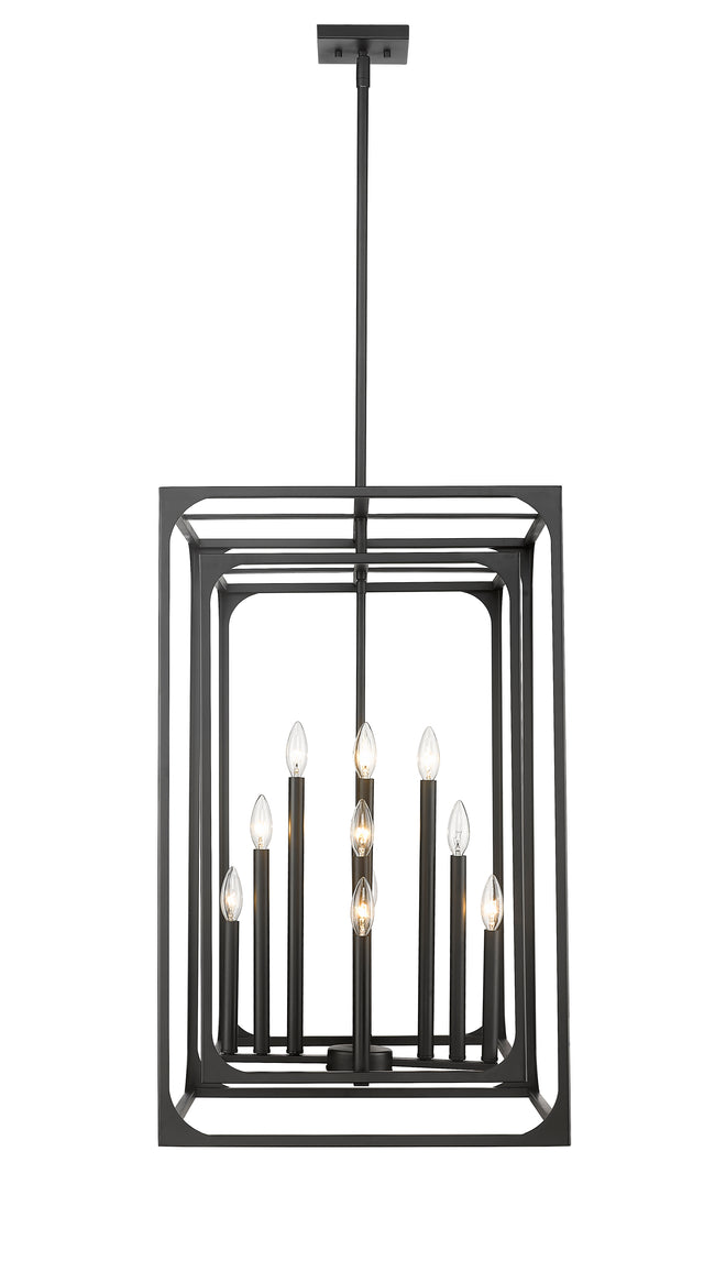 3038-12MB - Easton 12 Light 20" Chandelier - Matte Black