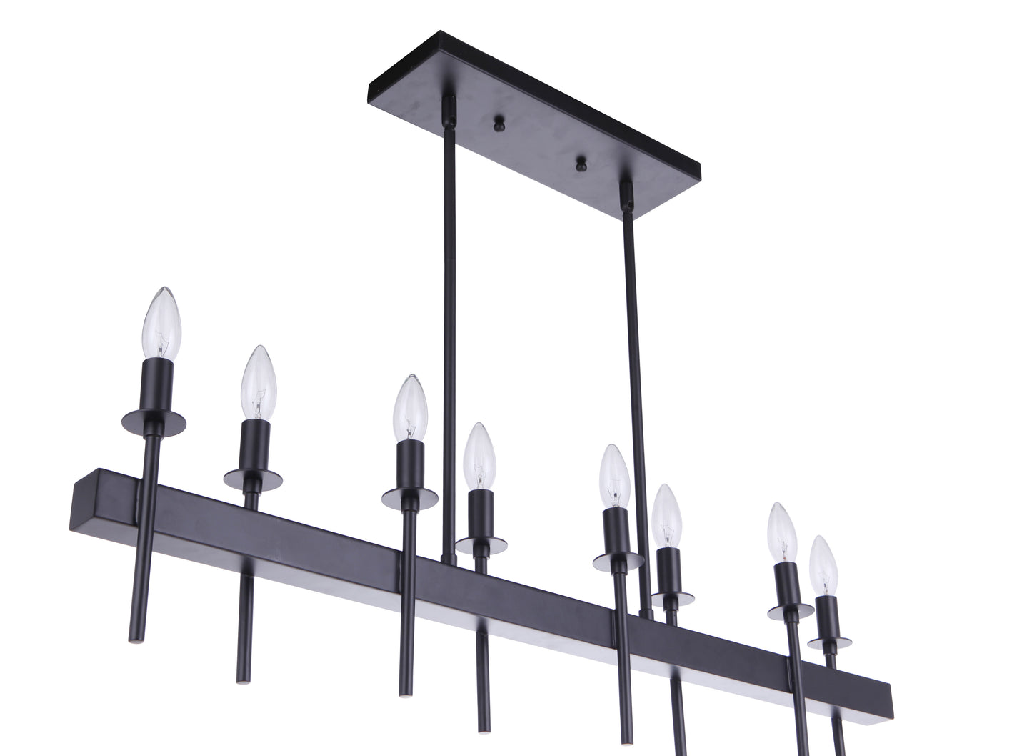 54378-FB - Larrson 8 Light 4.75" Wide Island Light - Flat Black