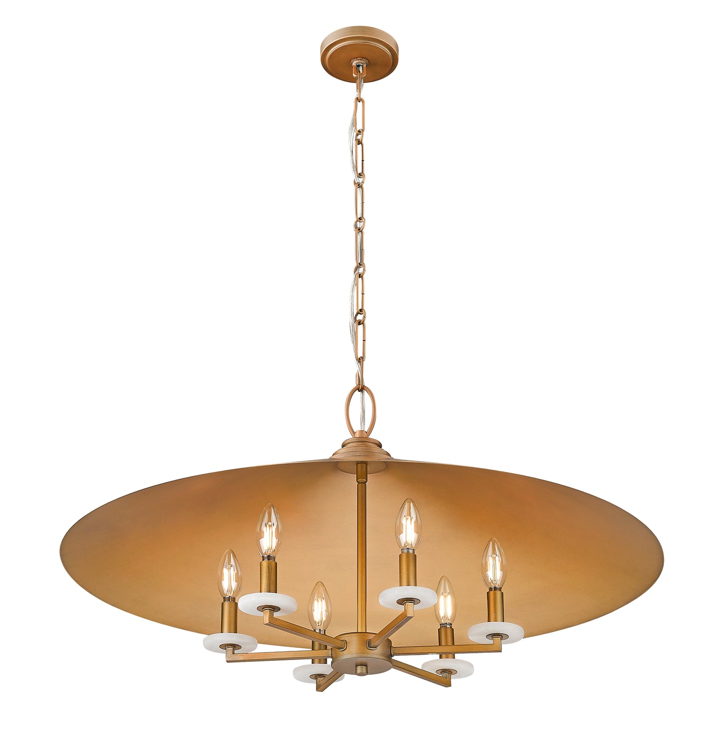 1953-32SGD - Rialto 6 Light 32" Pendant - Signature Gold