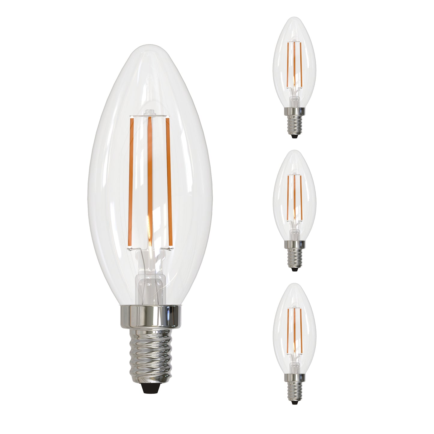 776931 - Dimmable B11 LED Candelabra Light Bulb - 5 Watt - 4000K - 4 Pack