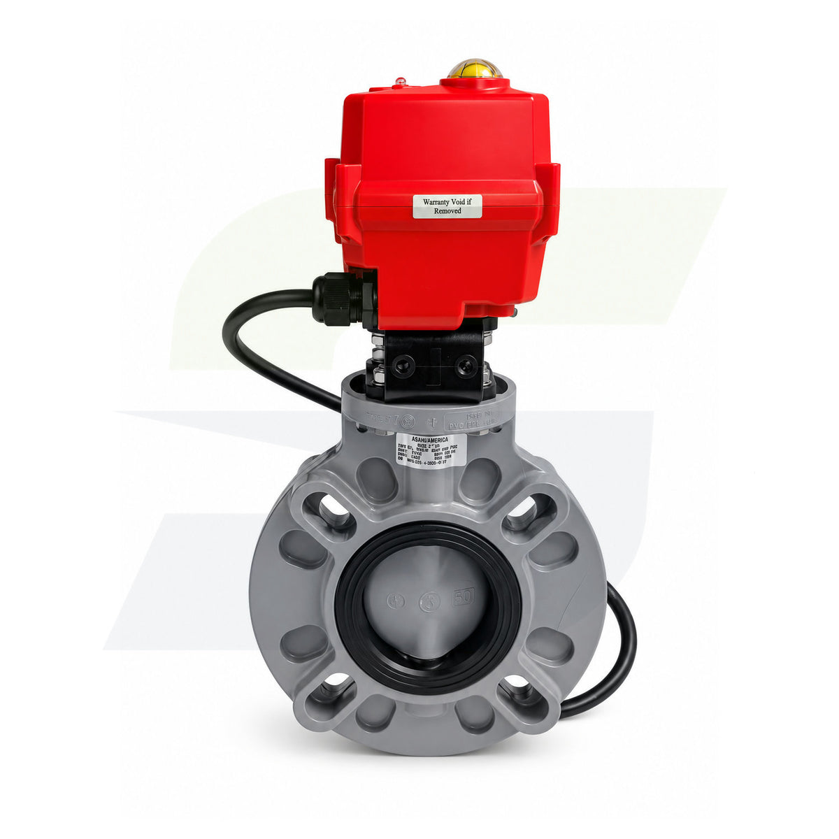 17388160020 - 2" Type 57P CPVC Butterfly Valve - Smart Fail-Safe Actuated, EPDM