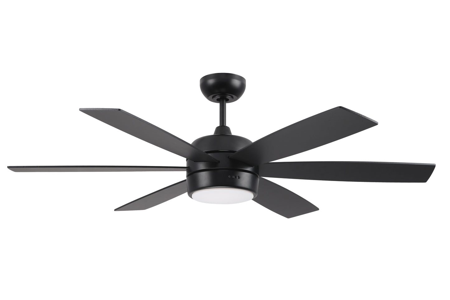 TRV52FB6-NWF - Trevor 52" Indoor/Outdoor Ceiling Fan with no Wifi 52" 6 Blade Indoor Outdoor Ceiling Fan with Light Kit - Flat Black
