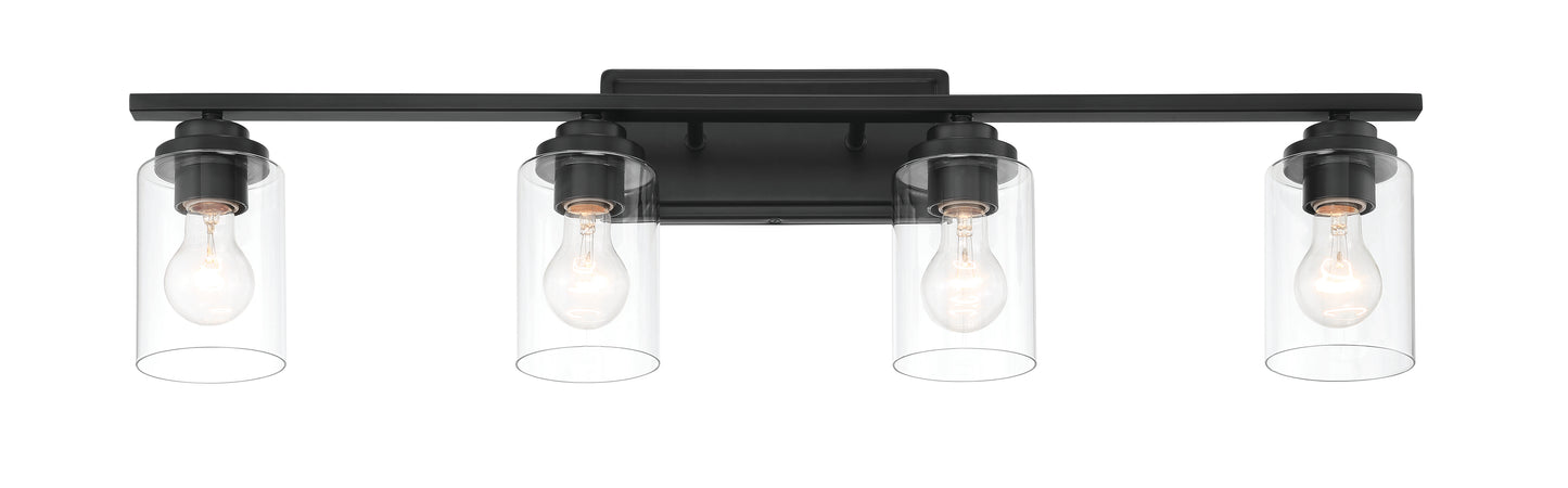 20435FB4 - Clark 4 Light 35" Wide Vanity Light - Flat Black