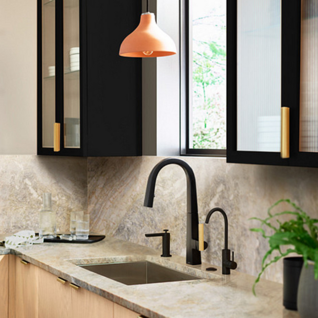 S3947BLS - Modern Soap Dispenser - Black Stainless