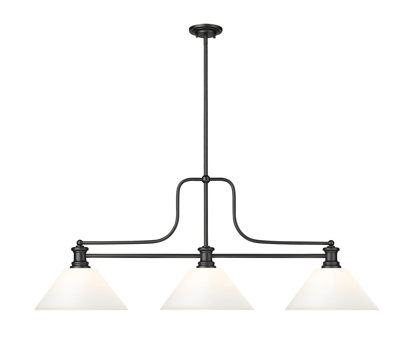 725-3MB-AMO14 - Melange 3 Light 52" Billiard - Matte Black
