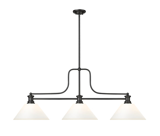725-3MB-AMO14 - Melange 3 Light 52" Billiard - Matte Black
