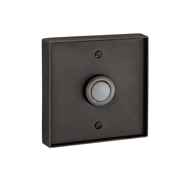 PB5016-PT - Push Button-Recessed 1 Light 3" Wide Chime Button - Pewter