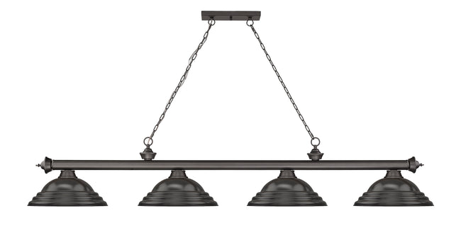 2306-4BRZ-SBRZ - Cordon 4 Light 82" Billiard - Bronze