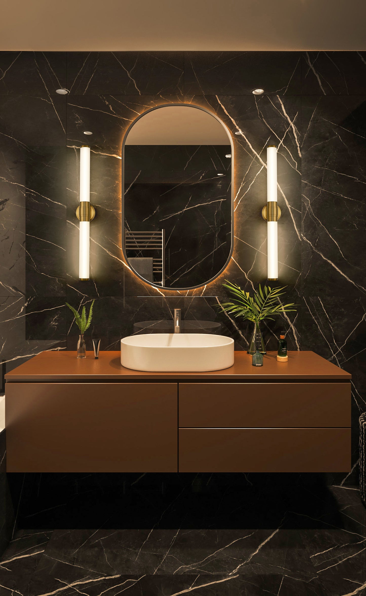 1020-32W-MGLD-LED - Warwick 1 Light 32" Vanity - Modern Gold